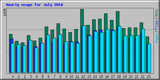 Hourly usage for July 2010