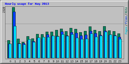 Hourly usage for May 2013