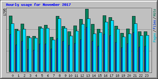 Hourly usage for November 2017