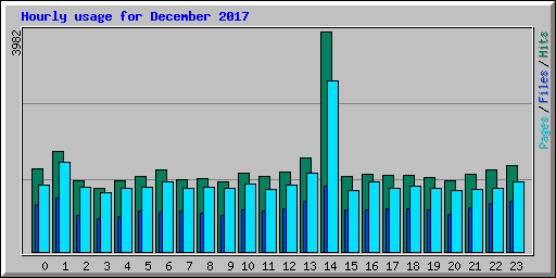 Hourly usage for December 2017