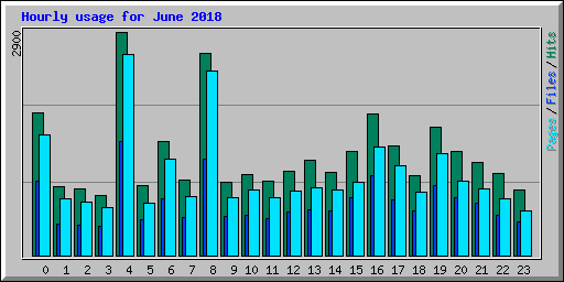 Hourly usage for June 2018