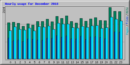 Hourly usage for December 2018