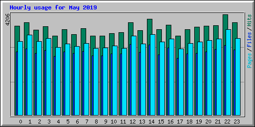 Hourly usage for May 2019