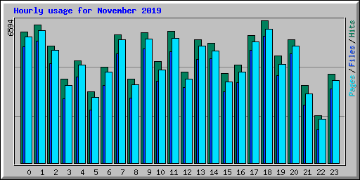 Hourly usage for November 2019