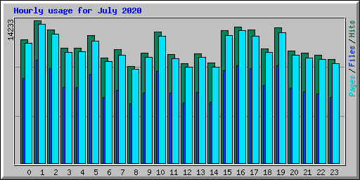 Hourly usage for July 2020