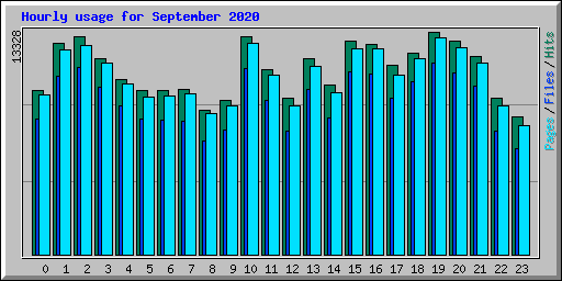 Hourly usage for September 2020