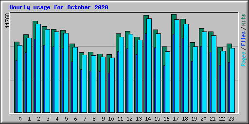 Hourly usage for October 2020