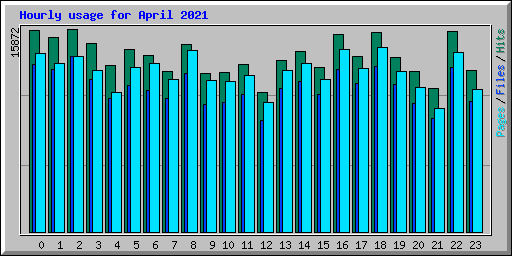 Hourly usage for April 2021