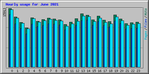 Hourly usage for June 2021