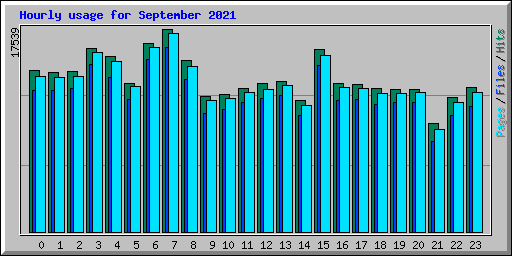 Hourly usage for September 2021