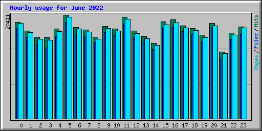 Hourly usage for June 2022