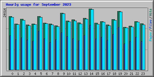 Hourly usage for September 2023