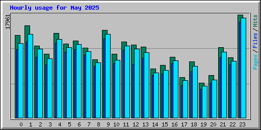 Hourly usage for May 2025