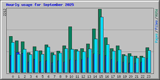 Hourly usage for September 2025